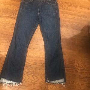 Mother Jeans Crop Step Fray 30 Insider